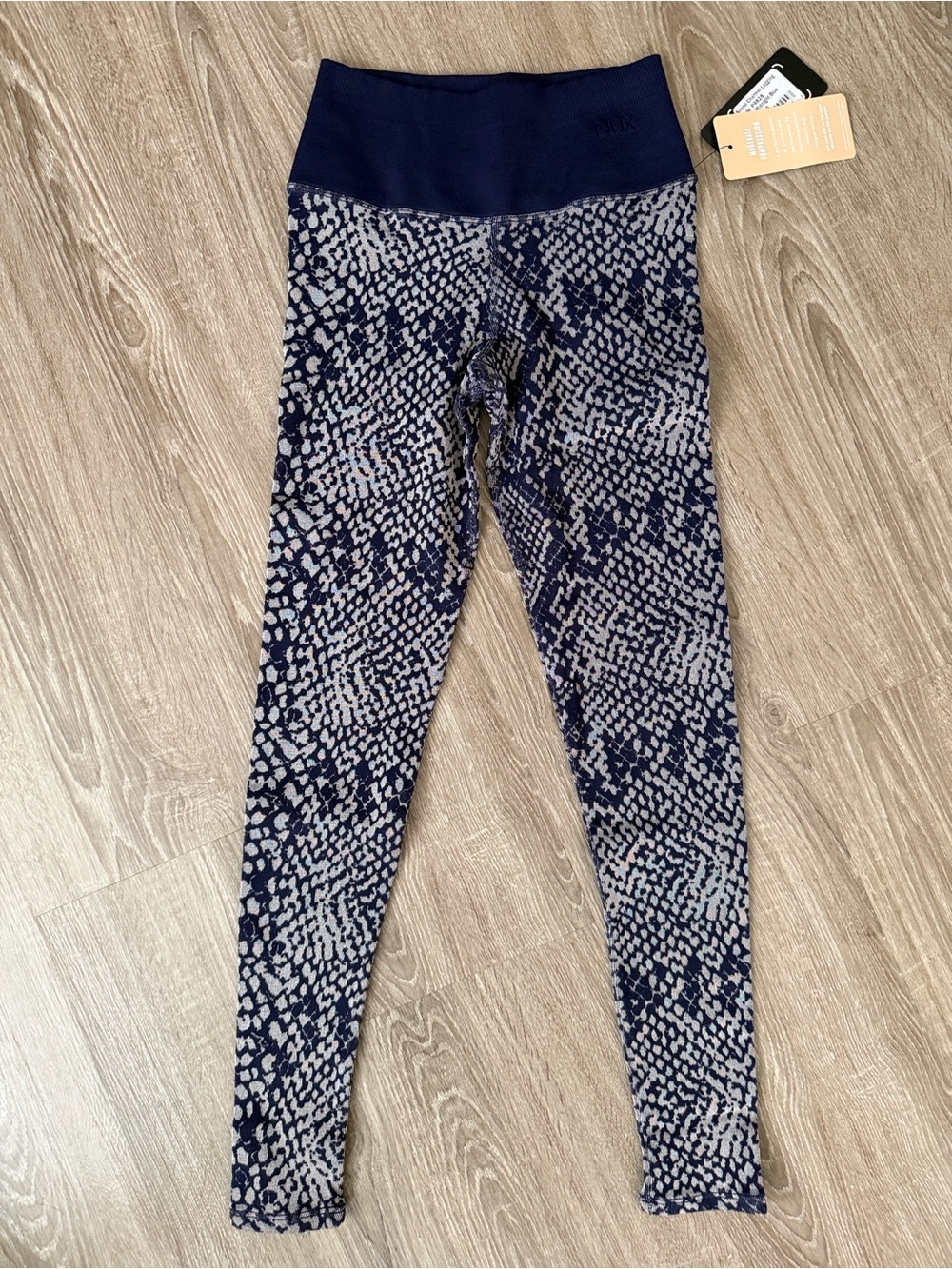 NUX Navy Patterned Leggings - High Waist